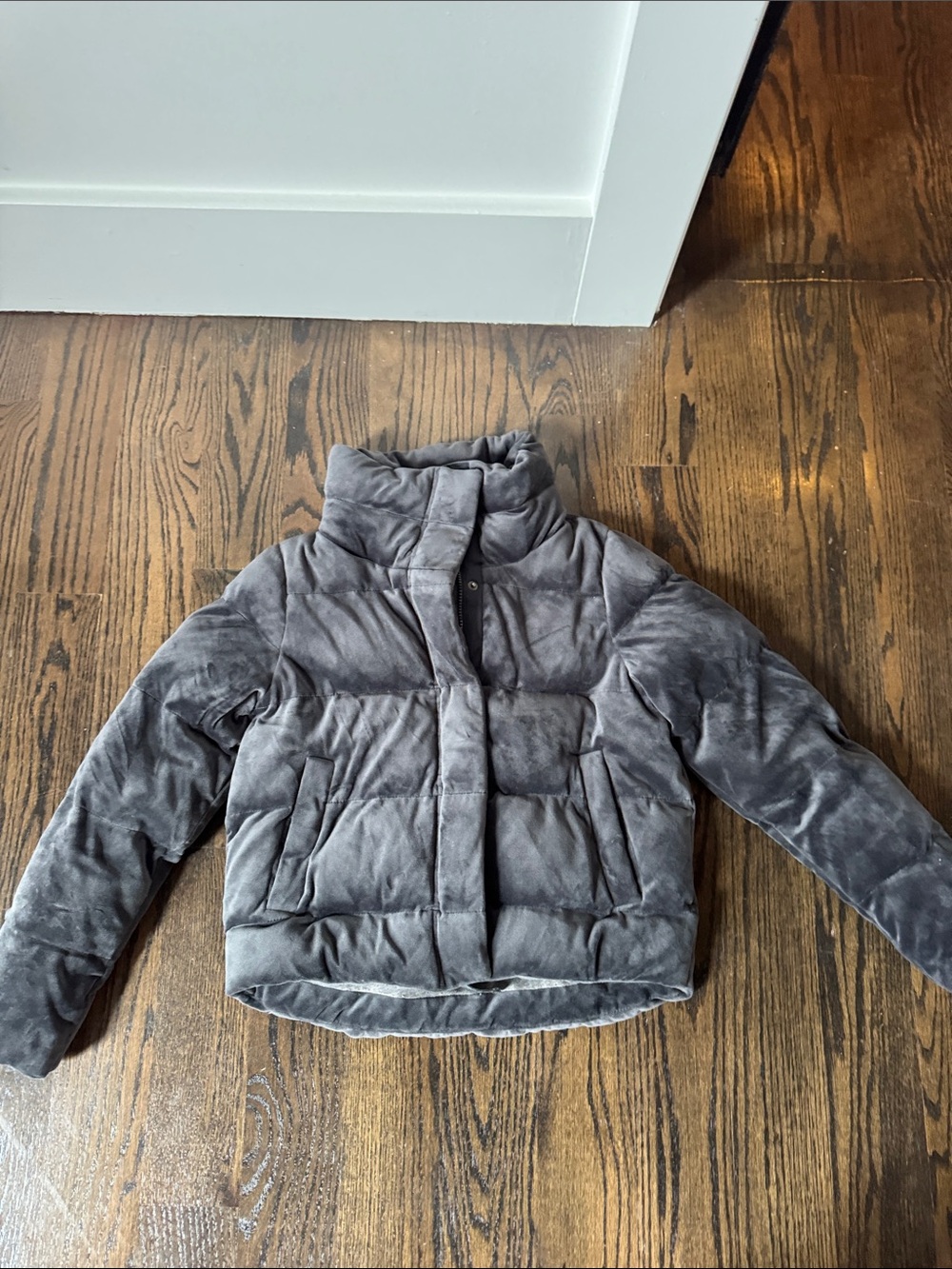 Abercrombie & Fitch Velvet Puffer Jacket
